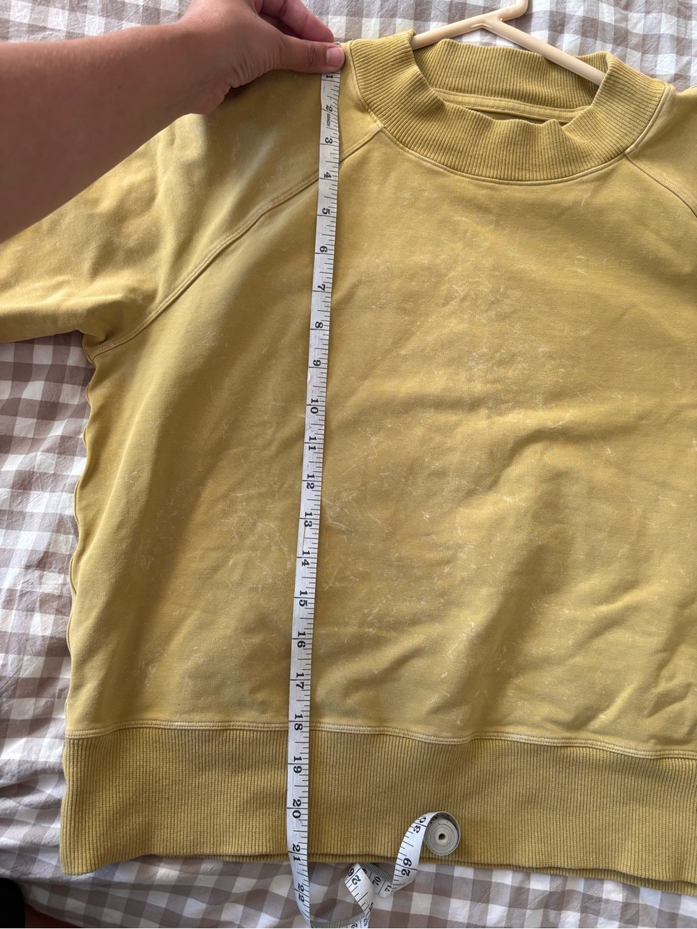 Lululemon Perfectly Oversized Cropped Crew in yellow dye faded color - Picture 6 of 6